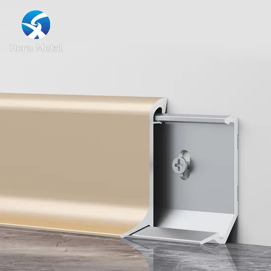2025 New Baseboard for Wall Corner Gap Foshan OEM Factory Wholesale Strip Hero Metal Modern Aluminum Decoration Profile 6/8/10/12cm White Black Skirting Board 