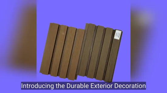 Durable Exterior Decking Decoration Office Use WPC Cladding 3D Fluted Wall Boards 