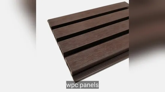 Wall Cladding WPC Exterior Outdoor Composite Fluted Cladding Wall Panel 