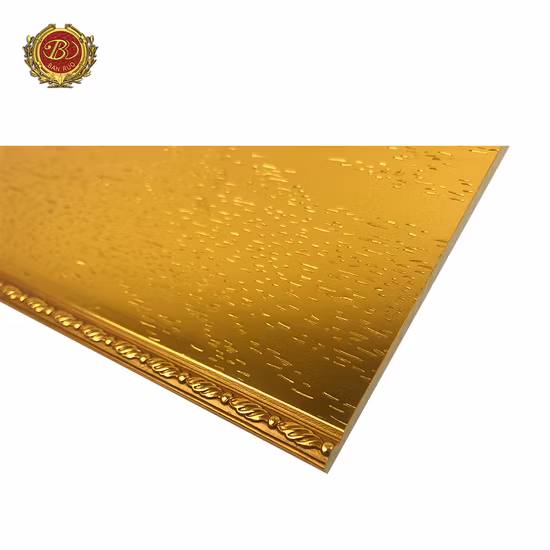 Banruo Low Price PS Polystyrene Gold Crown Moulding for Interior Decoration