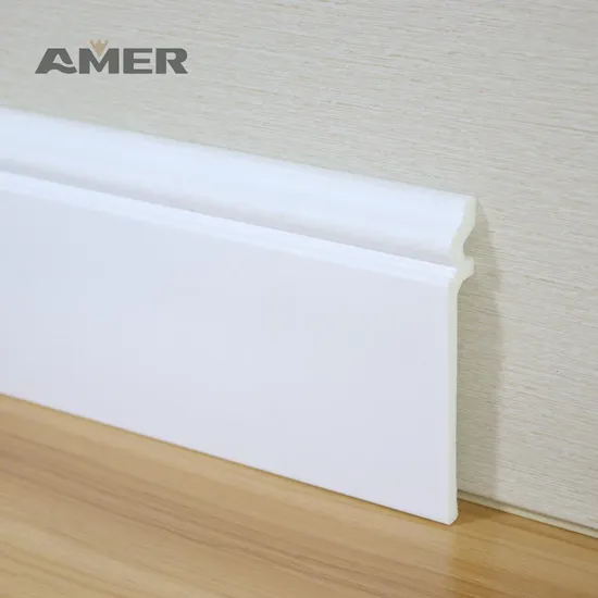 Quick Install Plastic White Skirting Pure Board Baseboard 