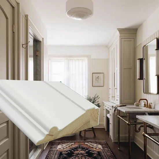 White Primed Solid Wood Mouldings Baseboard Interior Decoration Waterproof Pine Wood Skirting Board Painted Mouldings for Interior Decoration 